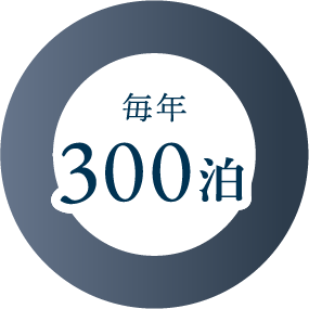 毎年300泊
